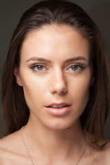 Obraz premium beauty make up shot of sensual young woman close-up portrait