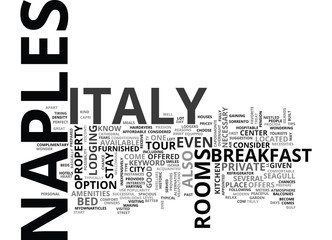 BB IN NAPLES ITALY TEXT WORD CLOUD CONCEPT