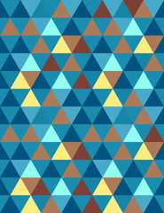 Fototapeta na wymiar Positive triangular seamless texture in harmonious colors