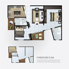 Layout Interior Plan with furniture