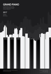 Obraz premium Music Grand Piano Poster Background Template