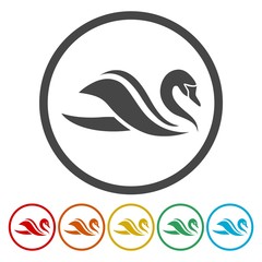 Swan Icons set