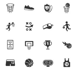 basketball icon set