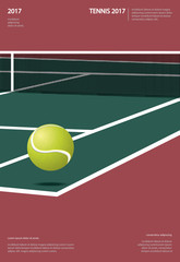 Tennis Championship Poster Vector illustration