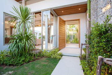 interior design and house decoration of pool villa