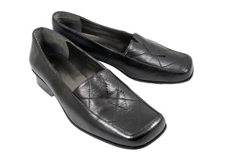 pair of  black shoes