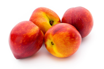 Peach. Fruit with isolated on white background.