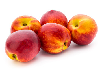 Peach. Fruit with isolated on white background.