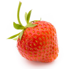 Strawberry isolated on white background. Fresh berry.