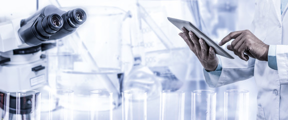 Science research and technology concept.