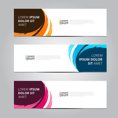 Fototapeta premium Vector abstract design banner template.