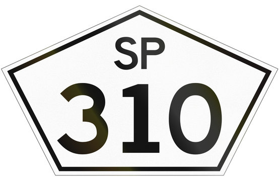 Highway shield of Sao Paolo in Brazil