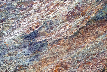 close-up relief of the rocks