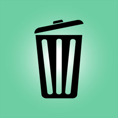 Trash can icon. Delete, Move to Trash, clear the disk space. Vector illustration.