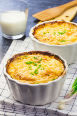 Mashed potato mushroom casserole. 