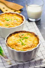 Vegetarian potato gratin. 