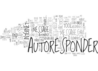 WHAT IS AN AUTORESPONDER TEXT WORD CLOUD CONCEPT - obrazy, fototapety, plakaty