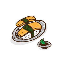 sushi food drawing object