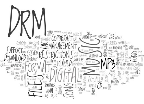 WHAT IS DRM TEXT WORD CLOUD CONCEPT