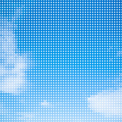 ドットで描いた青空