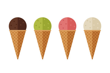 Ice cream flat icons