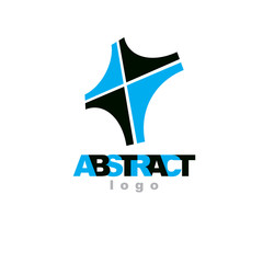 Obraz premium Vector geometric conceptual shape can be used as successful business career abstract logo.
