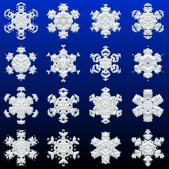 Snowflakes with colorfull background texture