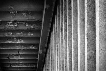 Detail of an old concrete staircase