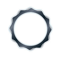 Luxury round frame with empty copy-space, classic heraldic blank circular shape created with undulate stripes and curves. Retro style label, decorative mirror border.