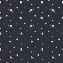 Cute floral print in small flower. Vector seamless pattern. - 162913690