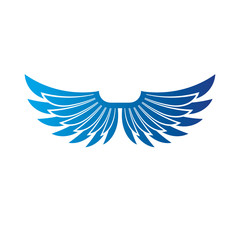 Obraz premium Wings heraldic symbol. Heraldic Coat of Arms decorative logo isolated vector illustration.