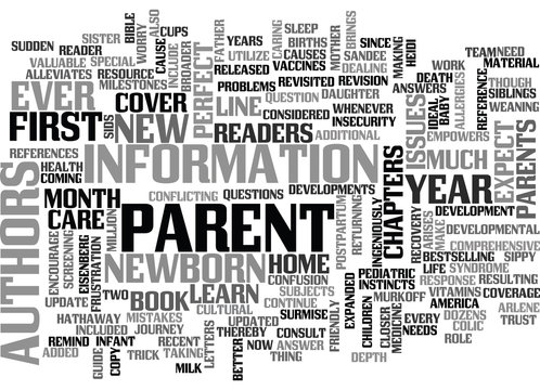 WHAT TO EXPECT YOUR FIRST YEAR AS A PARENT TEXT WORD CLOUD CONCEPT