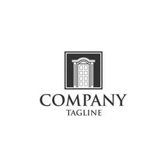 victorian door icon vector logo royalty free element