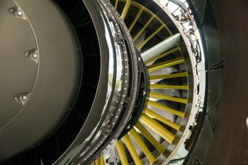Detail of jet engine.