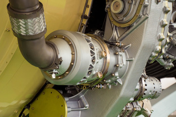 Detail of jet engine.