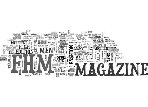 WHAT YOU DIDN T KNOW ABOUT FHM MAGAZINE TEXT WORD CLOUD CONCEPT