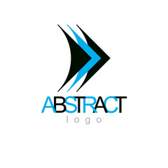 Vector art abstract figure. Business innovation idea creative logo.