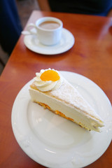 Kaesekuchen mit Sahne Coffee and cakes