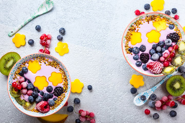 Smoothie with berry and fruit