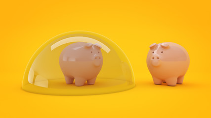 Savings Protection Concept. 3d rendering