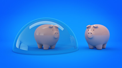 Savings Protection Concept. 3d rendering