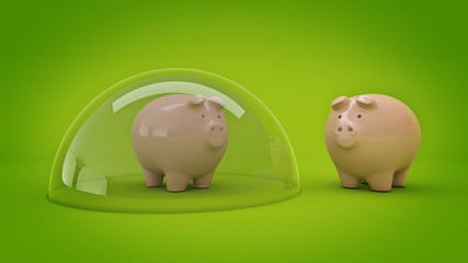 Savings Protection Concept. 3d rendering