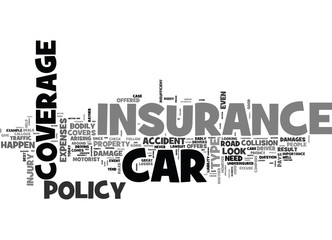 WHEN CAR INSURANCE IS YOUR FRIEND TEXT WORD CLOUD CONCEPT