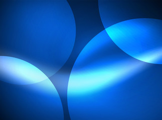 Shiny glowing glass circles, modern futuristic background template