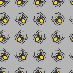 Vector spiders seamless pattern