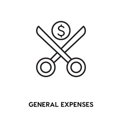 General expenses vector icon, money spend symbol. Modern, simple flat vector illustration for web site or mobile app