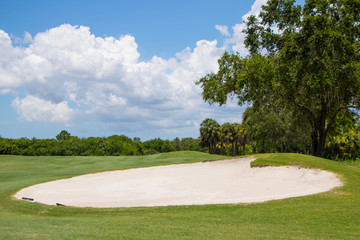 Sand Trap on Golf Course
