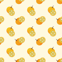 Seamless background image colorful watercolor texture tropical fruit lulo Solanum quitoense