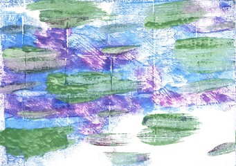 Fototapeta premium Russian green abstract watercolor background