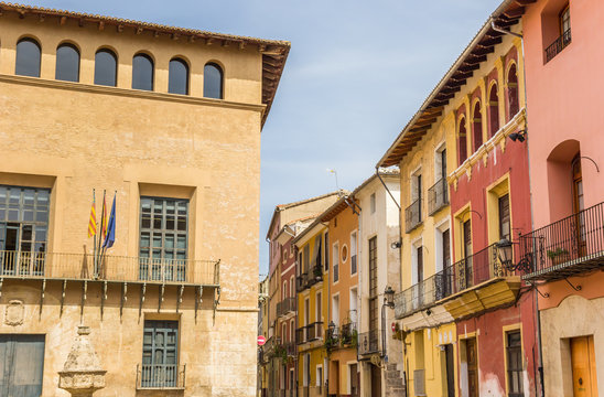 Alarco Palace and colorful street in Xativa © venemama